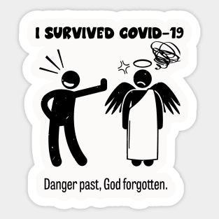 I Survived Covid 19 , Servive Design Sticker